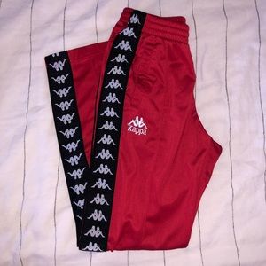 red kappa pants